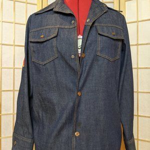 Jean Shirt with Red Arrow Patches